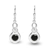 925 Sterling Sliver Birthstone Earrings for Women (6 MM Black Onyx)