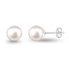 925 Sterling Silver 9 MM Pearl Stud Round Earrings for Women
