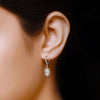 925 Sterling Silver 0.14 Carat Diamond Star burst Dangle Earrings for Teen Women