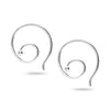 925 Sterling Silver Spiral Hoop Earrings for Teen Women