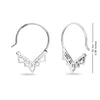 925 Sterling Silver Jewellery Antique Balinese Tribal Hoop Earrings for Women Girl