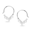 925 Sterling Silver Jewellery Antique Balinese Tribal Hoop Earrings for Women Girl