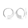 925 Sterling Silver Chevron Hoop Earrings for Teen Women