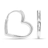 925 Sterling Silver Love Heart Silver Plated Hoop Earrings for Women Girls