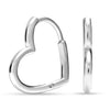 925 Sterling Silver Love Heart Silver Plated Hoop Earrings for Women Girls