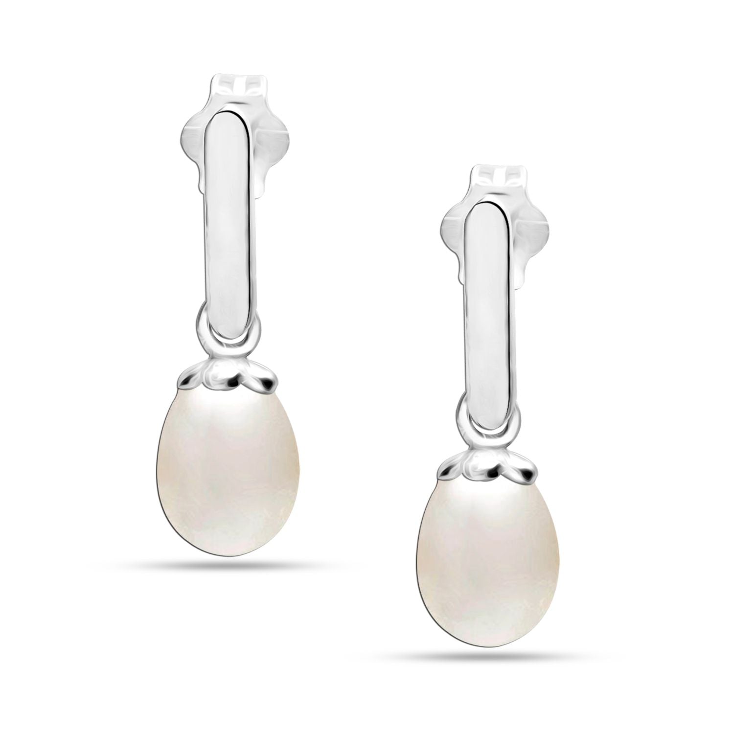 925 Sterling Silver Pearl Drop Earrings for Teen Women and Girls