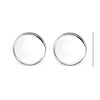 925 Sterling Silver Jewelry SMALL Round Disc Stud Earrings for Women