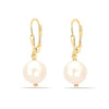 925 Sterling Silver Pearl Drop Dangler Leverback Earrings for Women