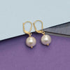 925 Sterling Silver Pearl Drop Dangler Leverback Earrings for Women