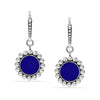 925 Sterling Silver Leverback Antique Light-Weight Circle Drop Dangle Earrings for Women 35 MM