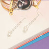 925 Sterling Silver Pearl Threader Tassel Long Chain Drop Dangler Earrings for Women Teen