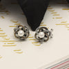 925 Sterling Silver Love Knot Pearl Stud Earrings Omega Back Stud Earring for Women