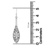 925 Sterling Silver Filigree Bali Inspired Flower Teardrop Dangle Hook Earrings for Women