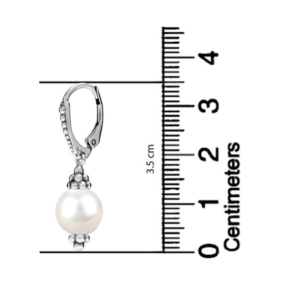 925 Sterling Silver Drop Dangle Cavier Pearl Earring for Teen and Women