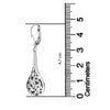 925 Sterling Silver Jewellery Antique Filigree Bali Inspired Lever-Back Drop Dangle Earrings for Women