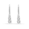 925 Sterling Silver Jewellery Cubic-Zirconia Lever-Back Drop Dangle Earrings for Women Teen