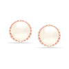 925 Sterling Silver 18K Rose Gold-Plated Pearl Stud Earrings for Women Teen