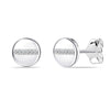 925 Sterling Silver Round Disc CZ Stud Earrings for Women and Girls