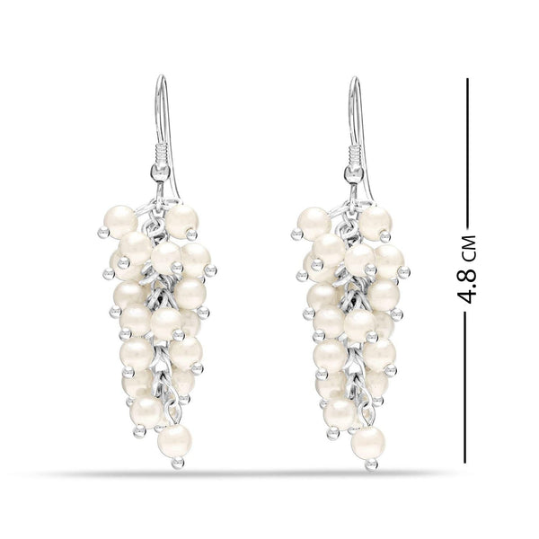 925 Sterling Silver Dangle Drop Pearl Earrings for Women Hypoallergenic Pearl Earring for Teen Girls