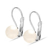 925 Sterling Silver Freshwater Pearl Leverback Earrings for Women and Girls