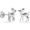 925 Sterling Silver Small Lightweight Animals Stud Earrings for Kids