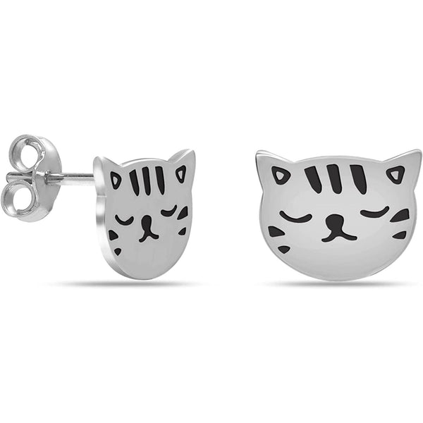 925 Sterling Silver Small Lightweight Animals Stud Earrings for Kids