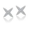 925 Sterling Silver Cubic Zirconia Stunning Shine Star Stud Earrings for Women