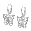 925 Sterling Silver Hypoallergenic Filigree Butterfly Leverback Drop Dangle Earrings for Women