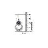 925 Sterling Silver Handmade Hammered Open Plates Natural Lapis Drop Dangle Earrings for Women