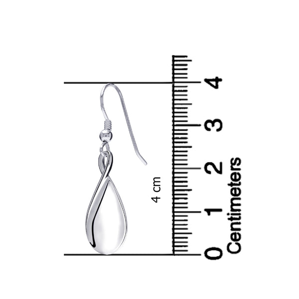 925 Sterling Silve Infinity Curve Drop Dangle Earrings for Women