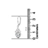 925 Sterling Silve CZ Celtic Knot Heart-Shaped Teardrop Leverback Drop & Dangle Earrings for Women