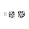 925 Steling Silver Antique Pave Cubic Zirconia Round Stud Earrings for Women