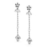 925 Sterling Silver Oxidized Floral Dangler Earrings for Women and Girls