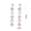 925 Sterling Silver Enamel Zircon Studded Dangler Earrings for Women and Girls