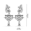 925 Sterling Silver Designer Oxidized Peacock Dangler Earrings for Women and Girls
