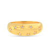 925 Sterling Silver 18K Gold Plated Stackable CZ Finger Ring for Women