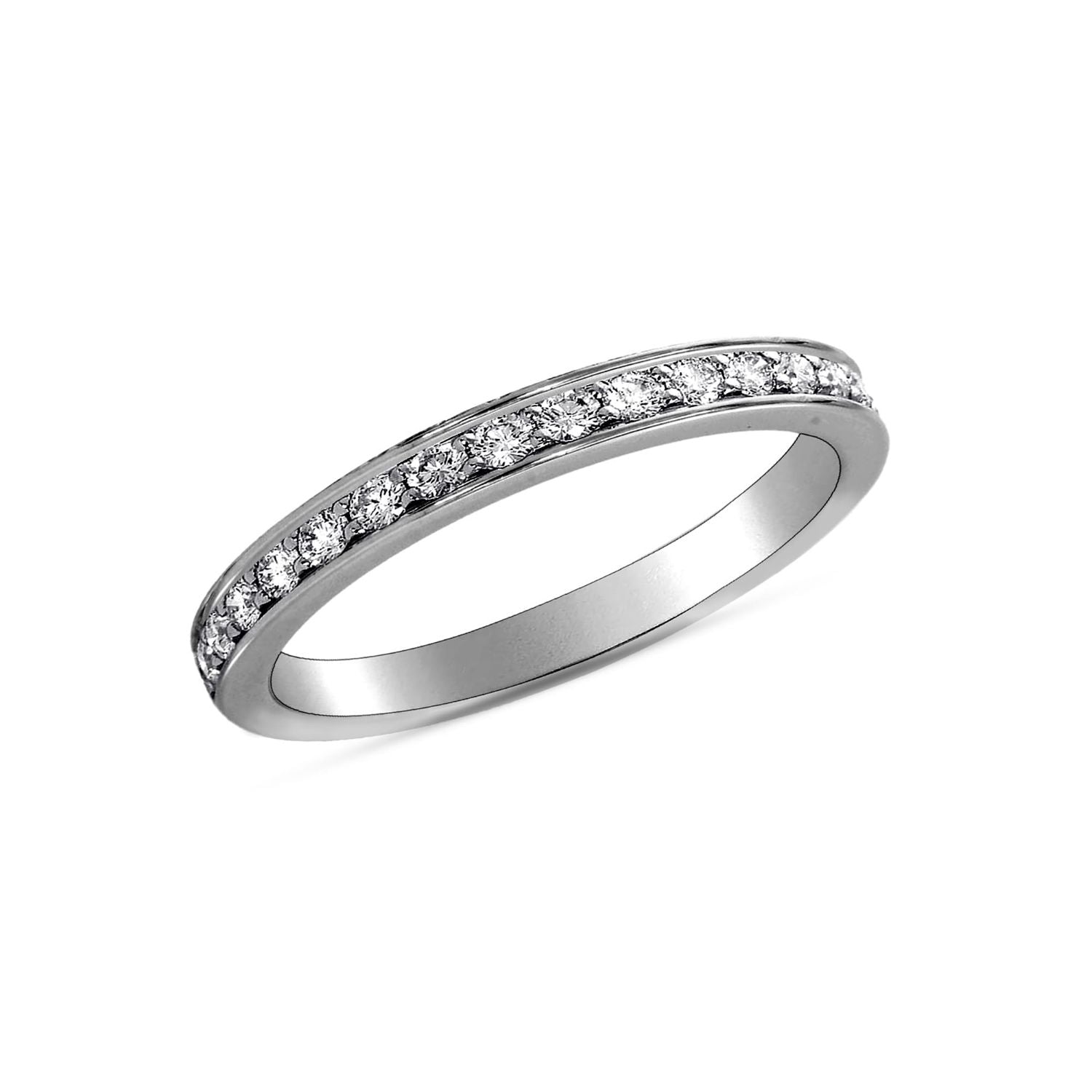 925 Sterling Silver Cubic Zirconia Stackable Eternity Wedding Bands  Engagement Rings for Women