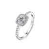 925 Sterling Silver Cubic Zirconia Cushion Cut Promise Engagement Band Finger Rings for Women