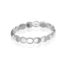 925 Sterling Silver Round Disc Designed Eternity High Polish Simple Repeating Circle Finger Ring for Women