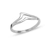 925 Sterling Silver Chevron Thumb Comfort Fit Wedding Band Engagement Rings for Women