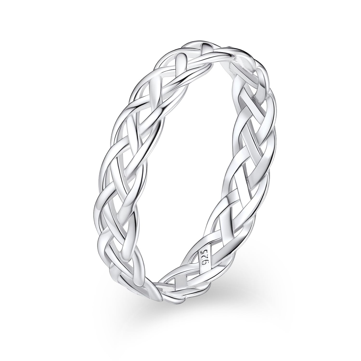 925 Sterling Silver Celtic Knot Eternity Wedding Ring for Women