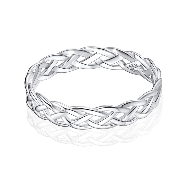 925 Sterling Silver Celtic Knot Eternity Wedding Ring for Women