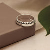 925 Sterling Silver Antique Engagement Wedding Band Beaded Ring for Women