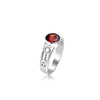 925 Sterling Silver Garnet Stone Finger Ring for Men