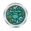 BIS Hallmarked Personalised Best Teacher Coach Gift 999 Pure Silver Coin