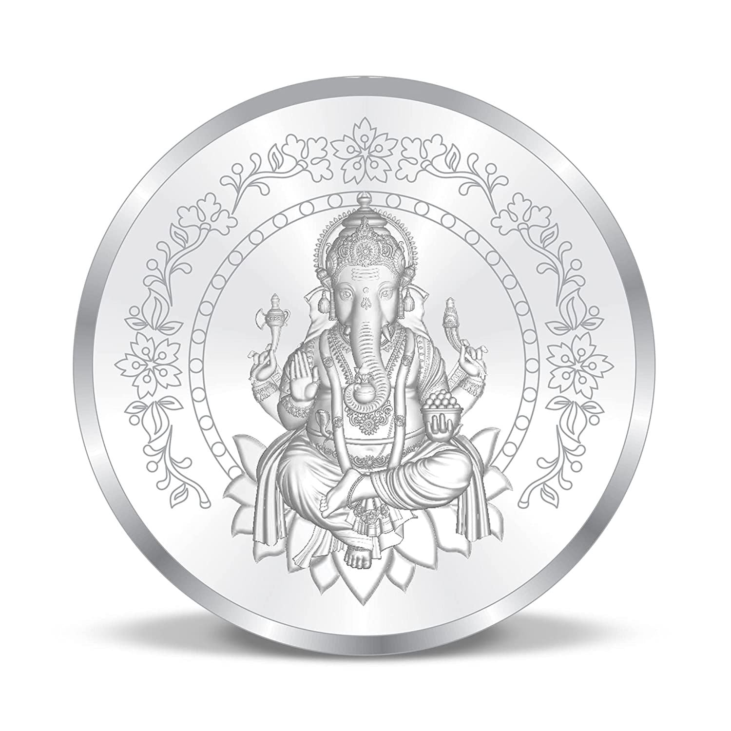 BIS Hallmarked Ganesh Lakshmi 999 Pure Silver Coin