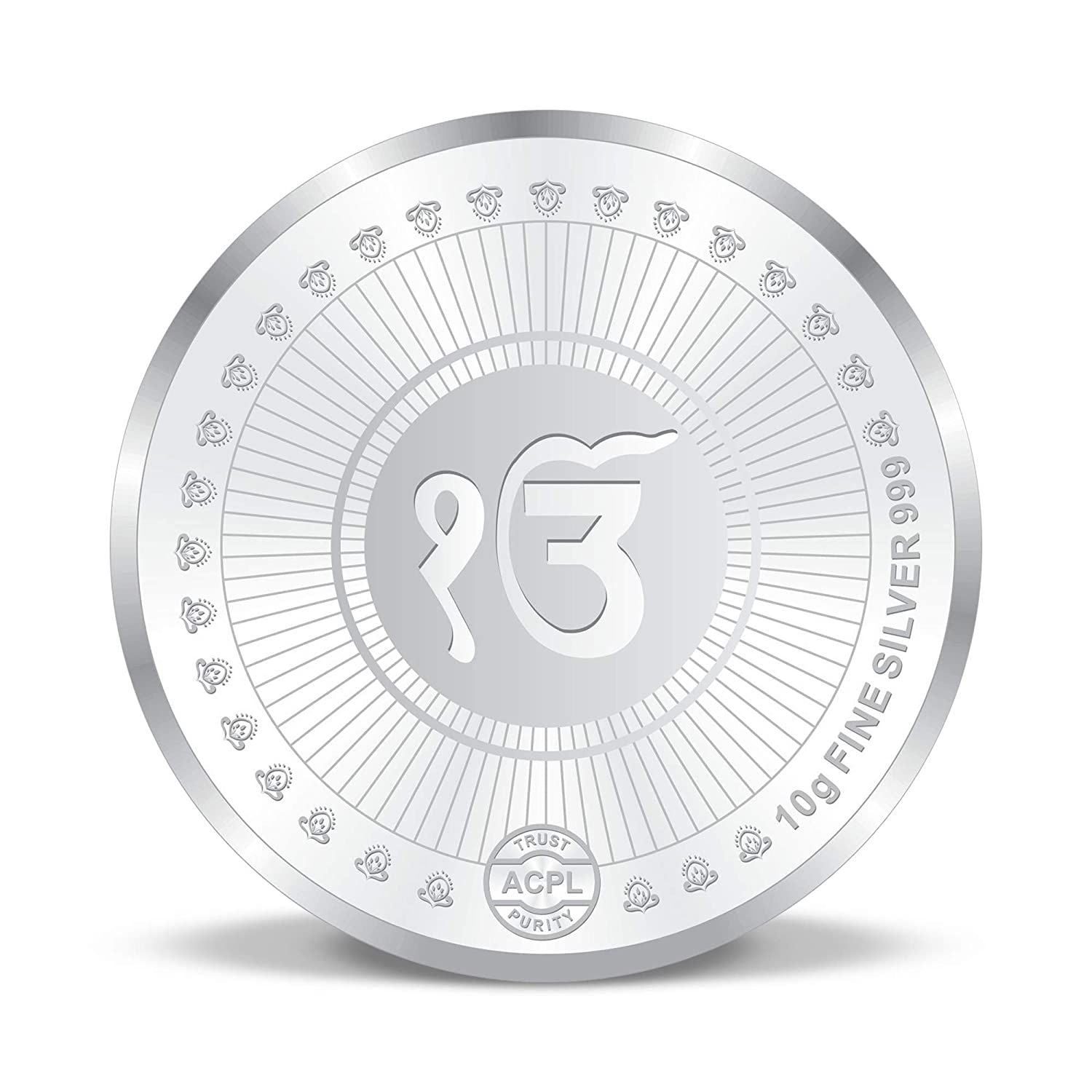 BIS Hallmarked Shree Gurunanak Dev Ji 999 Pure Silver Coin