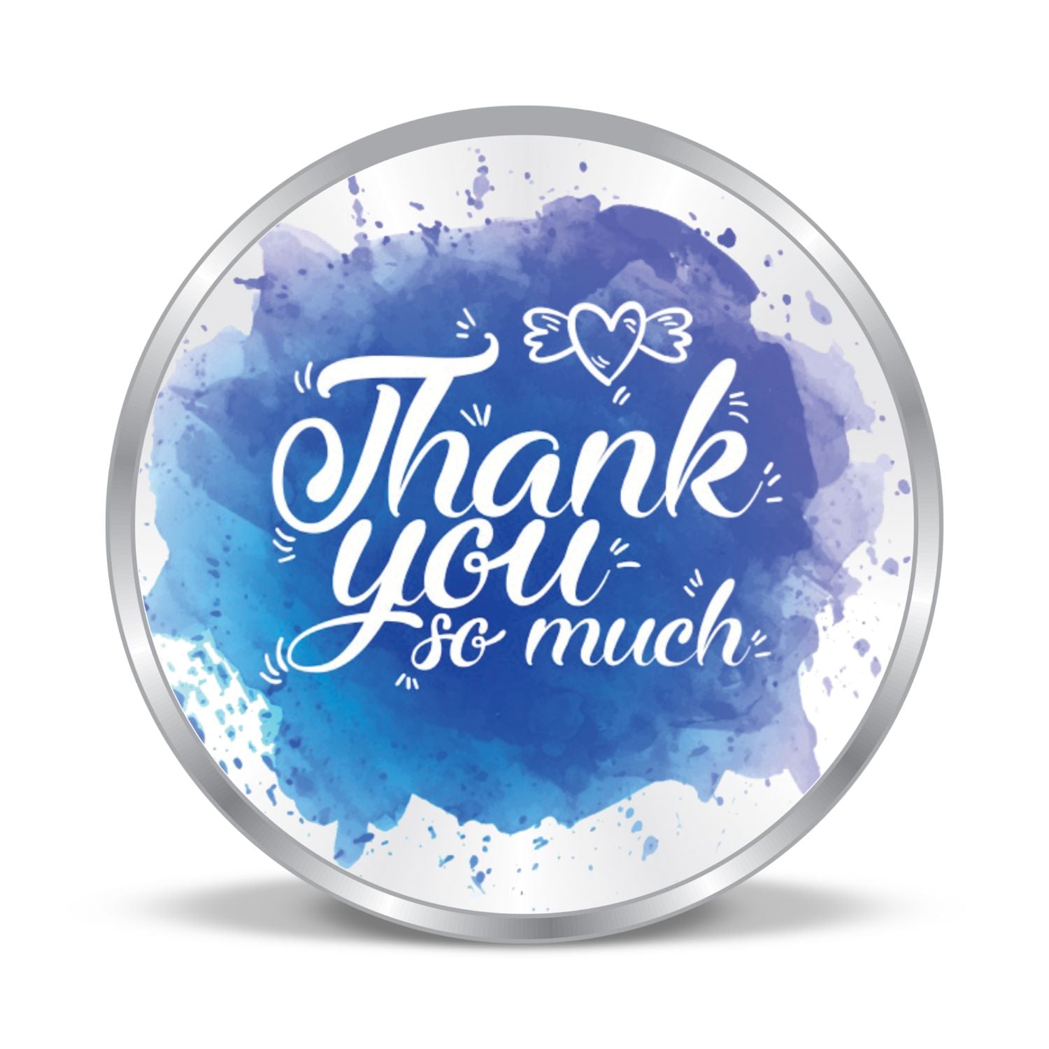 BIS Hallmarked Personalised Thank You 999 Pure Silver Coin