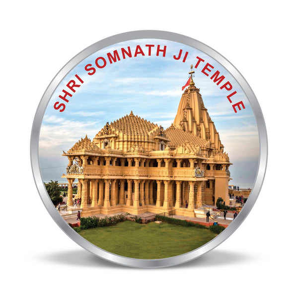 BIS Hallmarked Shree Somnath Temple 20GM 999 Pure Silver Coin