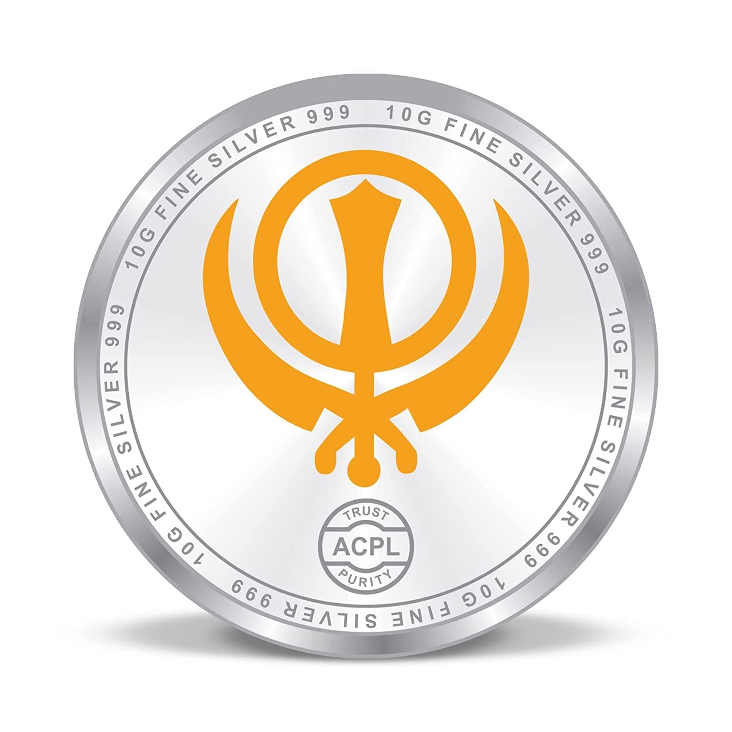 BIS Hallmarked Waheguru Ji 999 Pure Silver Coin